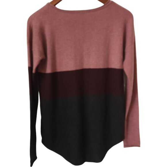 Smartwool Pink Burgundy Colorblock sweater, Wool blend - Picture 2 of 10